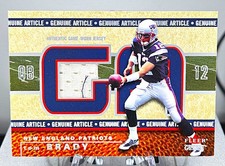 2002 Fleer Genuine Game Used Jersey #GA-TB Tom Brady /500 New England Patriots