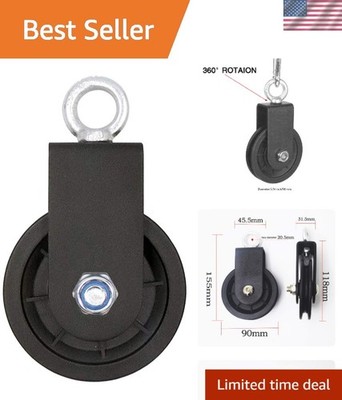 High-Performance Cable Pulley with 360° Swivel - Perfect for Home & Gym Projects