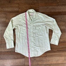 VTG ELY Plains Western Pearl Snap Shirt Men's XL Green Korea Long Sleeve 41118