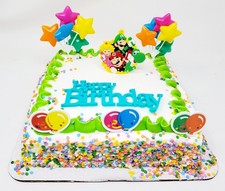 Mario Brothers Princesa Melocotón Luigi Yoshi Temático Cumpleaños Pastel Topper Set