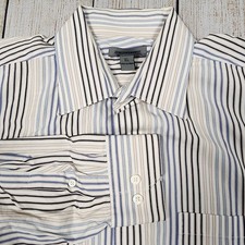 Johnston  Murphy XL Vertical Striped Dress Shirt Long Sleeve XL Men