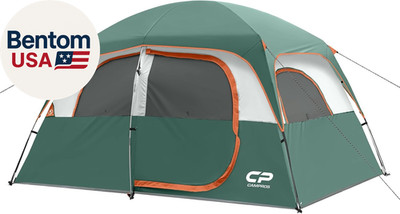 Upgraded 6/8 Person Camping Tents, Waterproof Windproof Family Tent with Larger