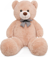 47 Inch Big Giant Teddy Bear Stuffed Animals, Light Brown Soft Plush Life Size B