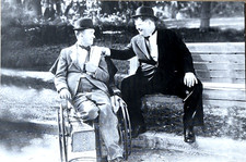 LAUREL & HARDY Postcard: “Reunion of Two Veterans”