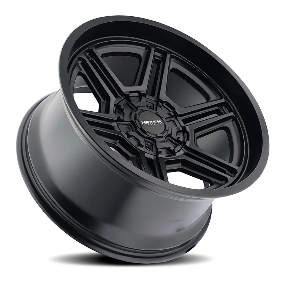 Rueda 20" Mayhem Hermosa 20x10 negro mate 8x6,5 -25 mm elevada para Chevy GMC Ram Foto 2 de 4