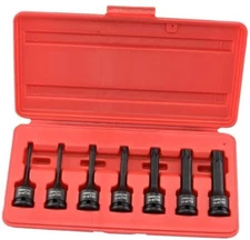  01132B 3/8” Drive Star Driver Bit Socket Set | 7 Impact 7 Piece, Long Torx