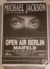 Michael Jackson 2 x rari poster promozionali Tour dalla Germania Bad and Dangerous