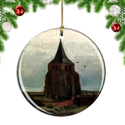 Van Gogh The Old Tower Painting Christmas ornament city travel souvenir