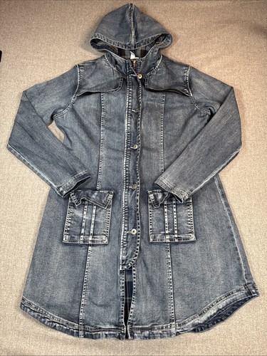 ETHYL Long Denim Hooded Jacket