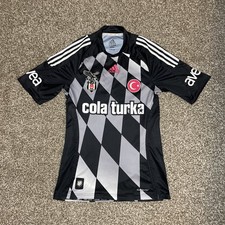 Adidas Besiktas Soccer Jersey Mens Small Cola Turka Climalite Black Turkey VTG