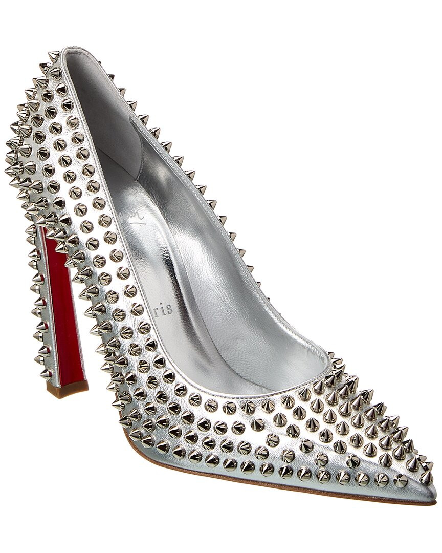 Женские туфли-лодочки из кожи Christian Louboutin Condora Spikes 100