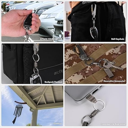 Titanium Quick Release Keychain – Heavy-Duty Detachable Clip with 360° Rotati... - Picture 4 of 5