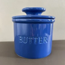 New Country Blue Butter Bell Crock Cottage Core Kitchen Bread Sourdough