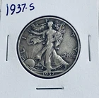 1937  S Walking Liberty Silver Half Dollar Rare Semi Key Date San Francisco