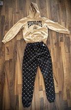 Harry Potter Hogwarts 2-tlg. Set Hoodie & Hose Unisex Kinder S beige/schwarz