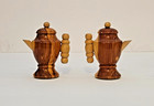 Vintage Unused Asbury Park New Jersey Wooden Salt & Pepper Shaker Souvenir — photo 4