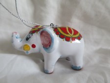 Handmade Handpainted Vintage Ceramic Russian Soviet Christmas Tree Decoration