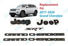 Matte Black Front Rear Jeep Srt Side Door Grand Cherokee Emblems Badge 2017-2020 Matte Black Front Rear Jeep Srt Side Door Grand Cherokee Emblems Badge 2017-2020