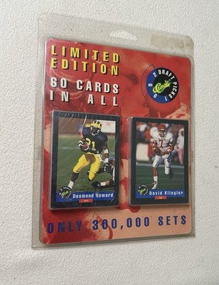 1992 Classic Draft Picks Football 60-Card Set Of 300,000 -Football cards - new!
