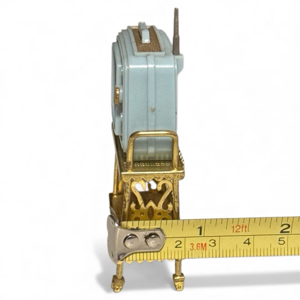 IDEAL Petite Princess Patti RARE TV on Metal Cart Dollhouse Miniatures - Image 4 of 4