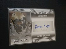 2020 Sage Hit Premier Draft Autograph A55 Davion Taylor