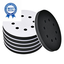 TPSUIPA 6 Pack 5 Inch 8 Hole Foam Sanding Pads, Soft Density Interface 5