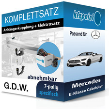 Für Mercedes E-Klasse Cabrio. 17- G.D.W. Anhängerkupplung abnehmbar + 7polig neu