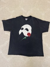 Phantom of the Opera Mask Black Glow-in-the-Dark T-Shirt 1986 REPRINT From 1991