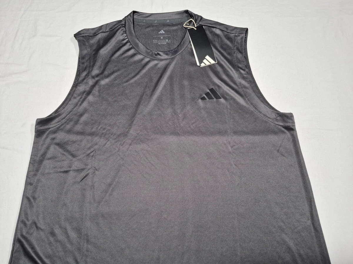 Adidas Men's M Poly SL Gray Tank Top Multi Sports Training KS7784