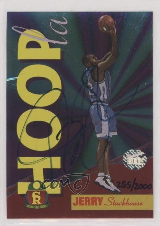 1995 Signature Rookies Prime Hoopla 255/2000 Jerry Stackhouse #H3 Auto RC 6o3