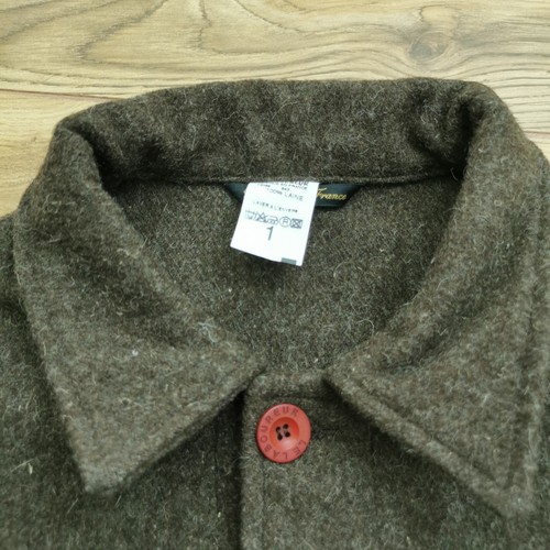 Le Laboureur Jacket Mens Size 1 S Small Brown 100% Wool Button French Workwear - Picture 3 of 8
