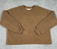 American Eagle Sweatshirt Womens Small Tan Sherpa Lounge Fall
