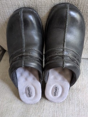 Women s Softwalk Mules Clogs Black Sz 7