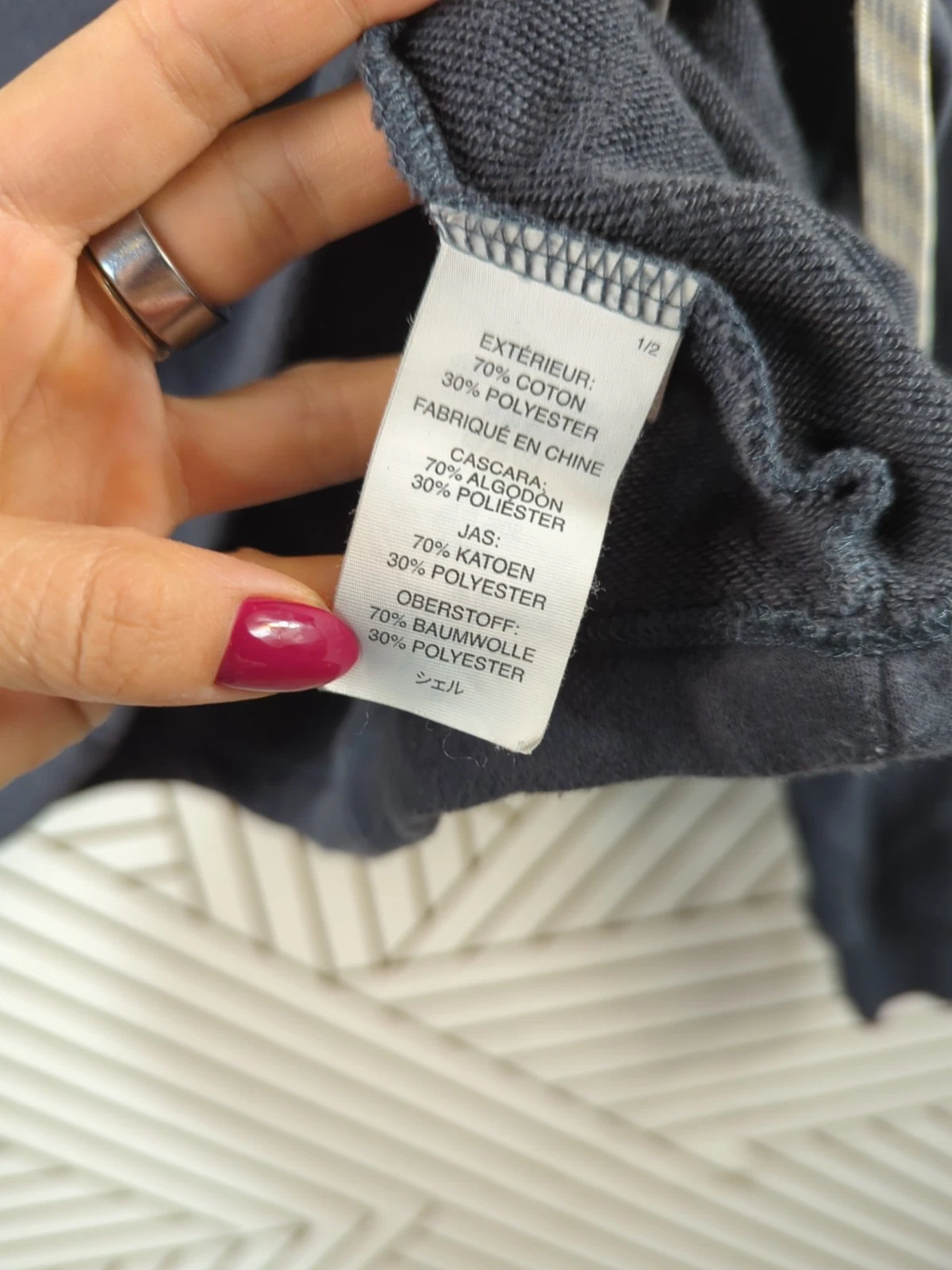 vuori sedona 1/2 zip cropped cotton blend tie sweatshirt