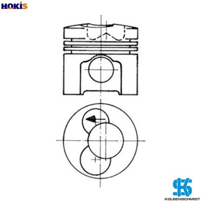 KOLBEN 93472600 STD für F 1L 511 D 0,8L 1Zyl F 2L 511 D 1,7L 2Zyl