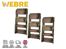 3x 50mm Steel Over Centre Buckle Campervan Cargo Curtain Tie Down 200kg
