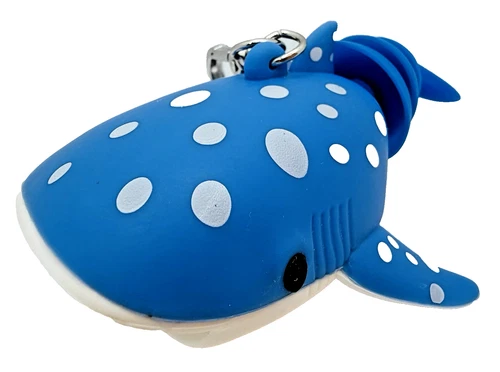 Bath & Body Works Blue & White Polka Dot Shark Pocketbac Sanitizer Holder