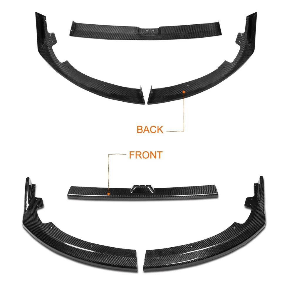 Parachoques delantero de fibra de carbono real para Subaru WRX STI 08-10 labio de alerón inferior Foto 3 de 4