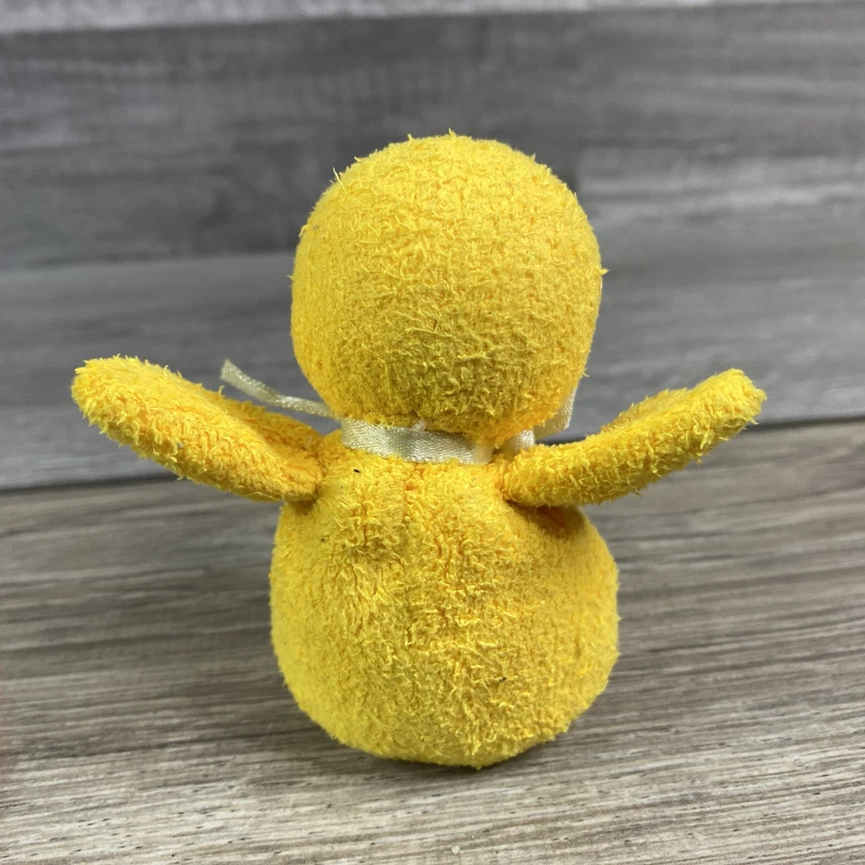 Russ Berrie Tootles Duck Luv Bunch Luv Pets Plush Yellow Terrycloth 3.5” No Tag - Image 3 of 4