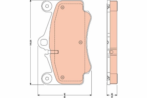 Bremsbelagsatz Scheibenbremse TRW GDB1778 FüR Porsche 996 997 911 Targa Carrera-image