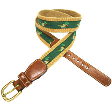 Vtg DOONEY  BOURKE Mallard Ducks Belt 36 Unisex