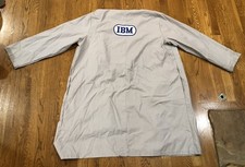 Vintage IBM Lab Coat: long sleeve, self-tie, 3 pocket, Dacron/Cotton Mens Large