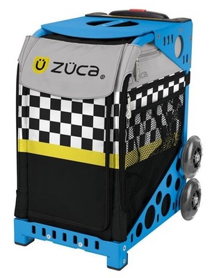 Zuca Sk8ter Block Sport Bag Blue Frame Flashing Wheels FUN Travel