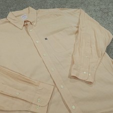Brooks Brothers Dress Shirt Mens Large Button Down Regular Fit Orange