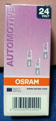 10 x OSRAM 24V W1,2W 1,2W W2X4,6D LAMPEN LAMPE BULB LAMP 24 VOLT 2741 INNENRAUM
