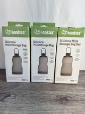 Haakaa Breast Milk Storage Bags Silicone Reusable Washable 5-9oz In Each Box.