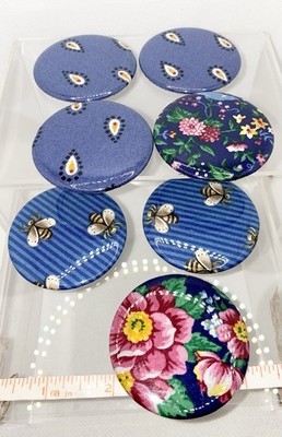 Handmade Small Purse Pocket Mirror Lot Floral Flower Bees Stocking Stuffer Gifts