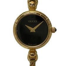 Gucci Bangle Watch Womens Quartz Goldtone Timepiece 2700.2.L wrist 17cm