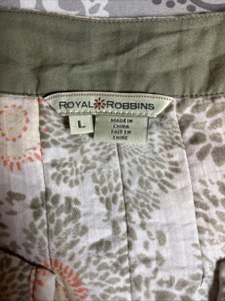 Camiseta sin mangas Royal Robbins crema y verde para mujer grande geométrica Foto 4 de 4