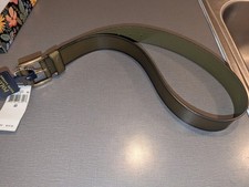 NEW MENS POLO RALPH LAUREN GREEN LEATHER BELT SIZE 32 MSRP 80 BUCKS